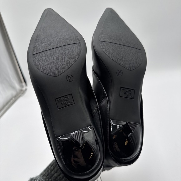 Time & Tru Womens Slouchy Ankle Boots for Women 9 Kitten Heel Pointed Toe NWT - Picture 9 of 9